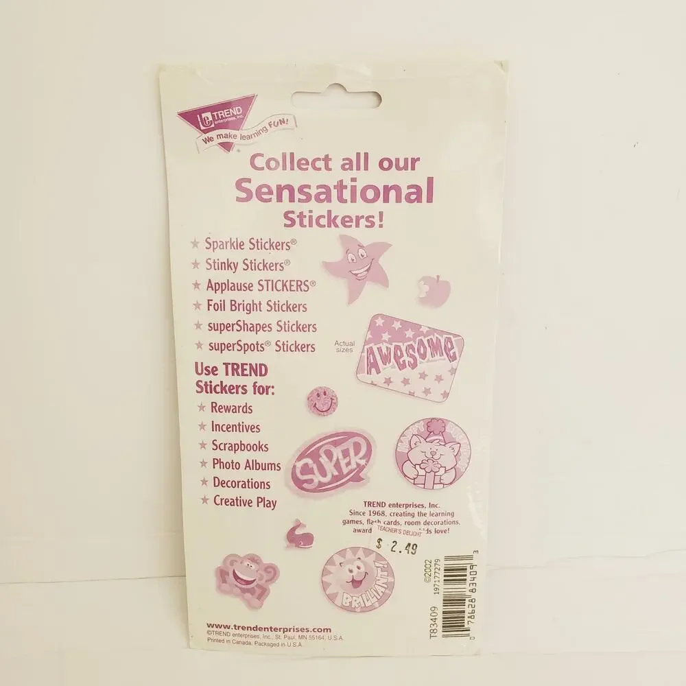 TREND Stinky Scratch 'N Sniff Sticker Matte 4 Sheets Amazing Apples Apple Scent